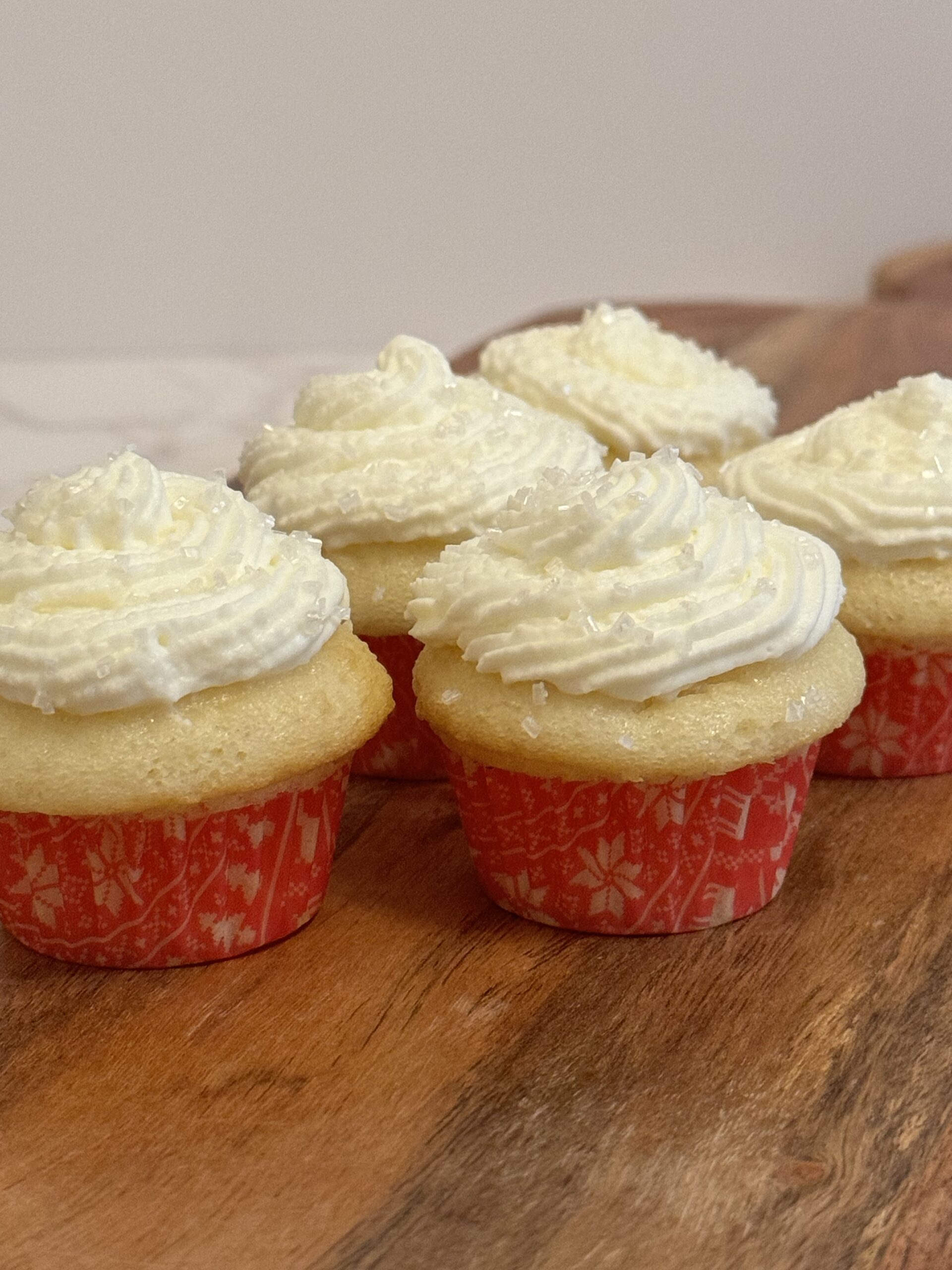 The Best Vanilla Boxed Mix Cupcakes with Maple Whipped Cream